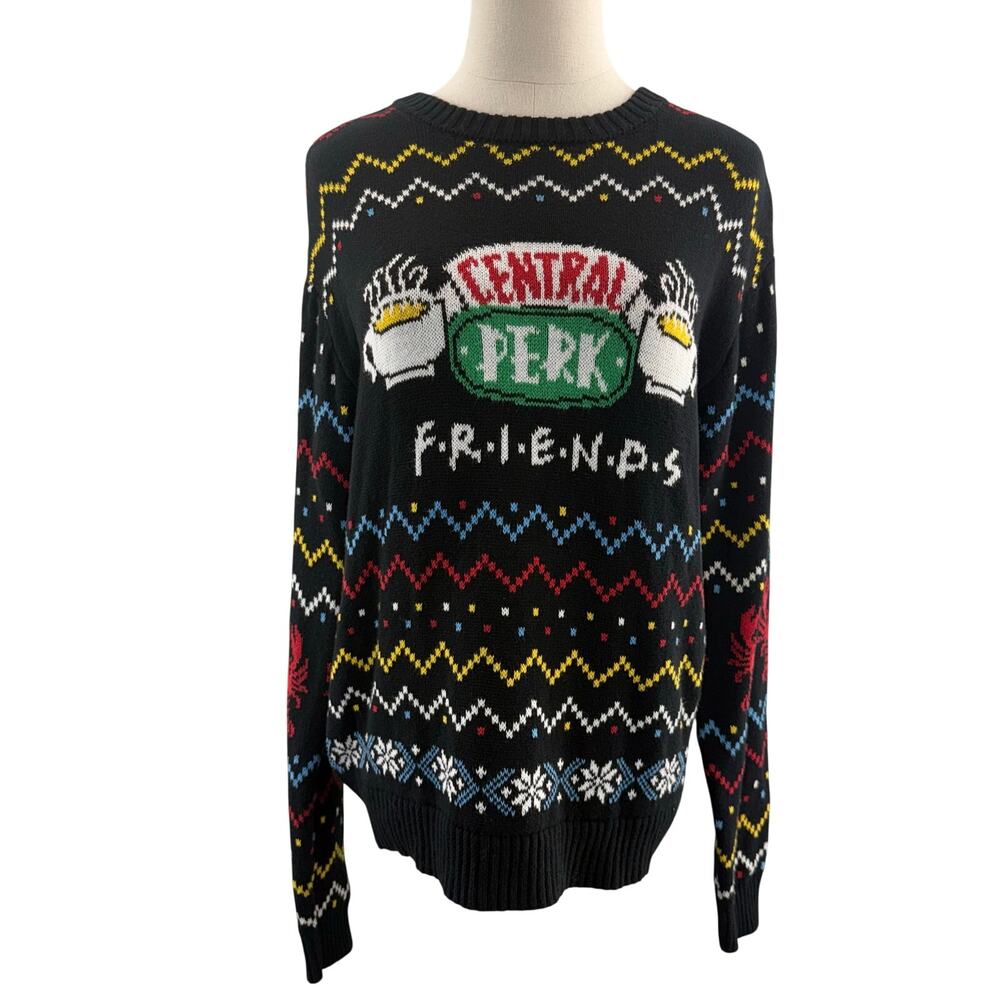 Friends Central Perk Sweater Women’s Medium Cotton TV Show Knit